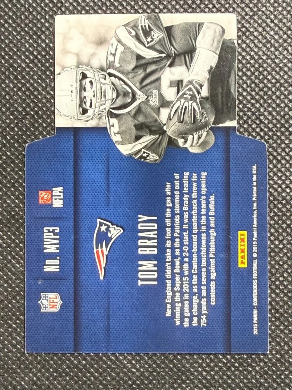 2015 MVP Contenders Tom Brady New England Patriots #MVP3 Die-Cut